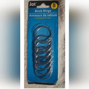 Jot Binding Ring Hinged Book Binder Ring 1.5 Inch Diameter Pack of  7 ct  used